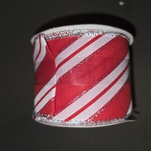 Red and White Striped Ribbon